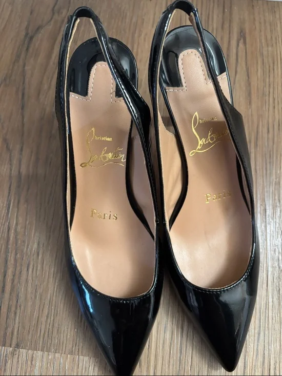 Christian Louboutin Kate Sling Red Sole Pumps 37 - Picture 3 of 6